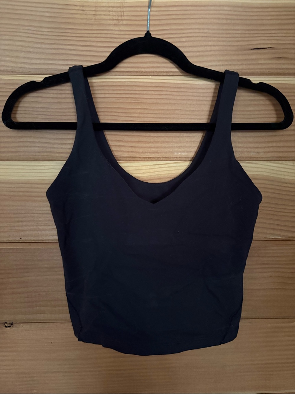 Lululemon Black V-Neck Crop Tank